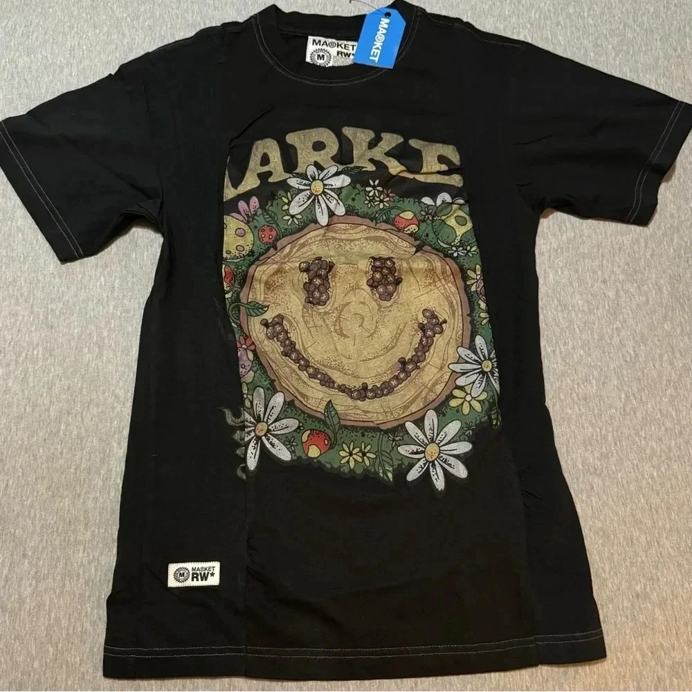 Market Rework Smiley Face Tee - Picture 1 of 5